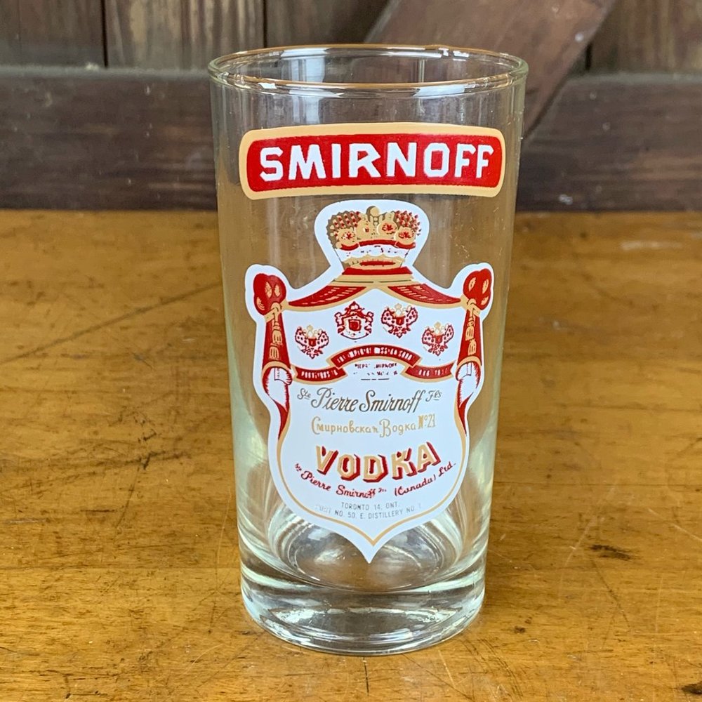 Smirnoff Vodka Label Cocktail Glass